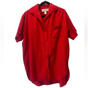 Vintage Victoria's Secret Country red button-down shirt Small
